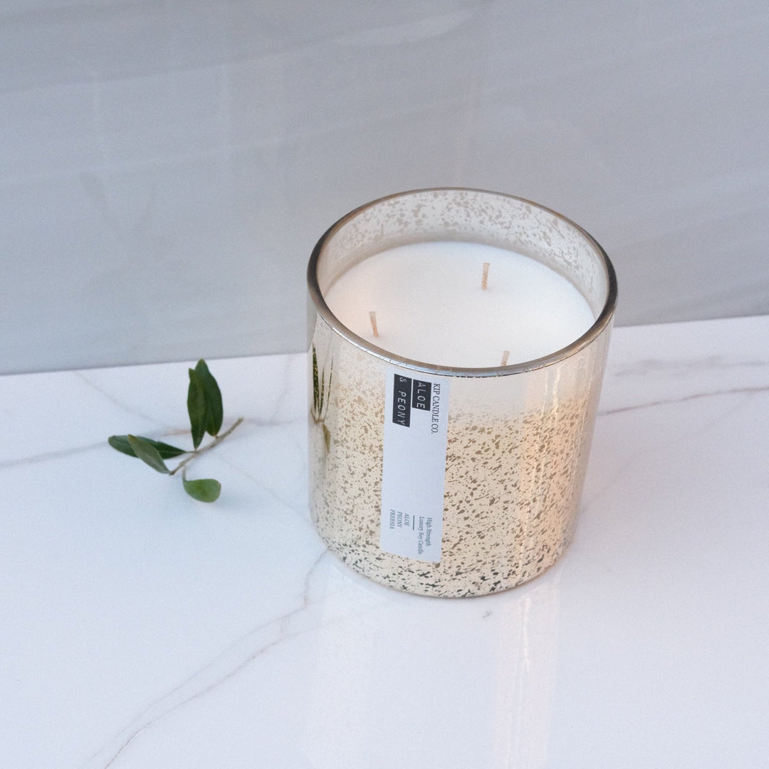 Aloe & Peony Coffee Table Candle / 120 hour - Kip Candle Co