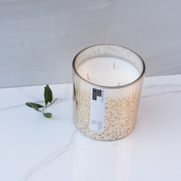 Aloe & Peony Coffee Table Candle / 120 hour - Kip Candle Co