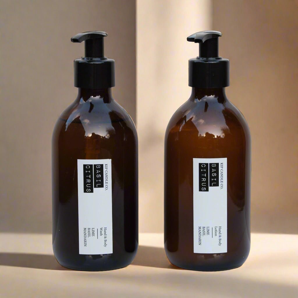 Basil Citrus Body Wash & Lotion Gift Set - Kip Candle Co