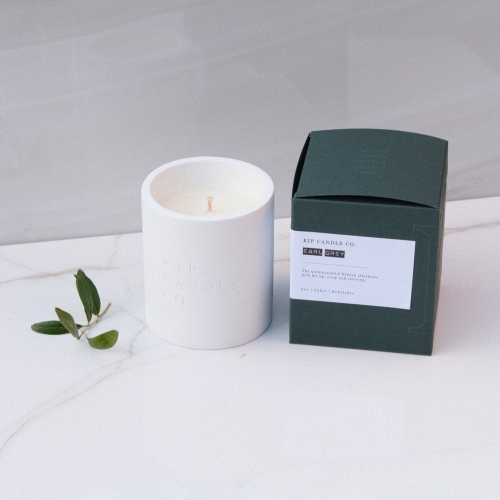 Earl Grey Refillable Stone Collection Candle - Kip Candle Co