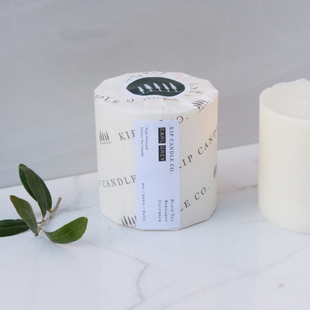 Earl Grey Refillable Stone Collection Candle - Kip Candle Co