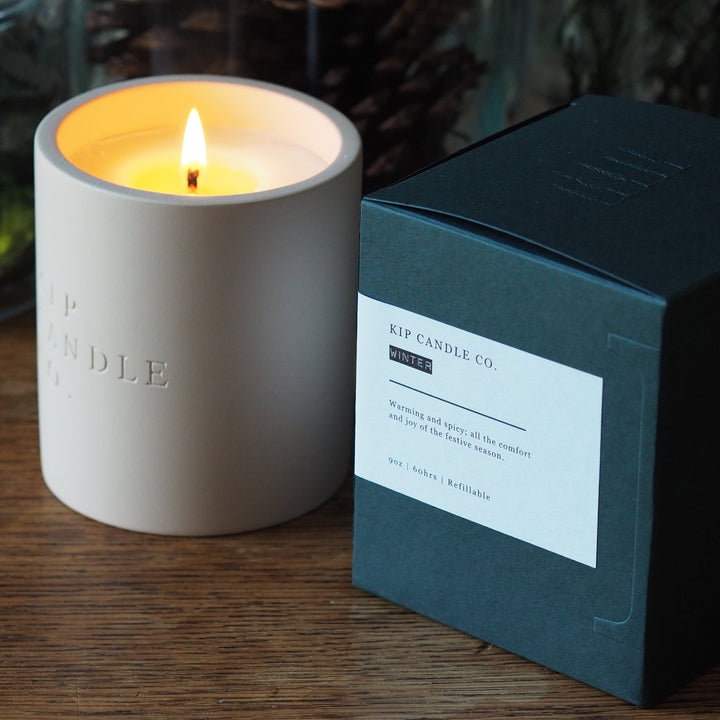 Winter Refillable Stone Collection Candle - Kip Candle Co