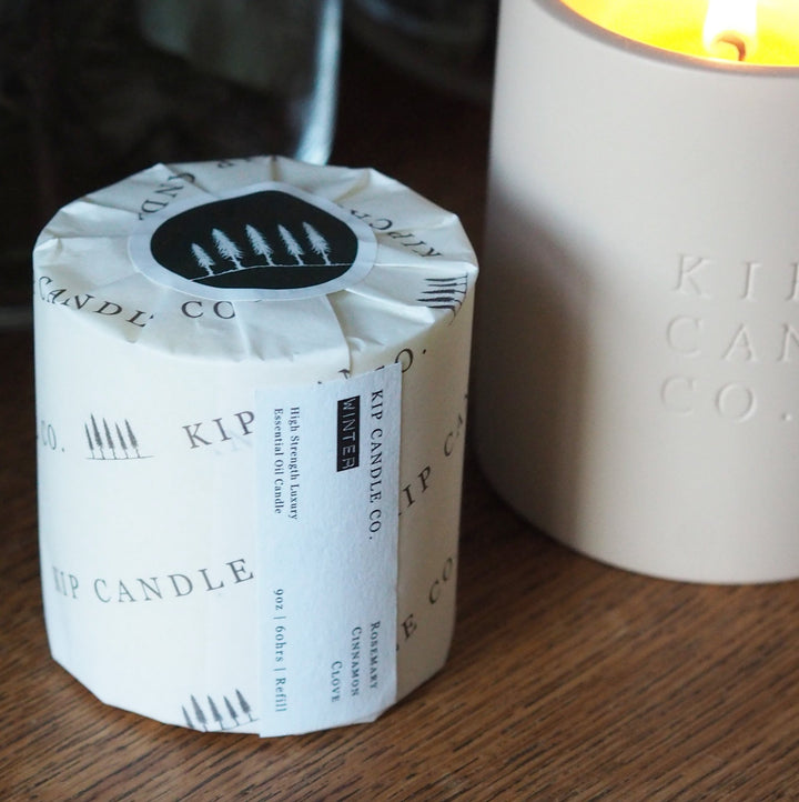 Winter Refillable Stone Collection Candle - Kip Candle Co